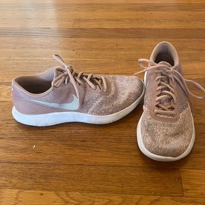 Pale Pink Nike Running Shoes well worn